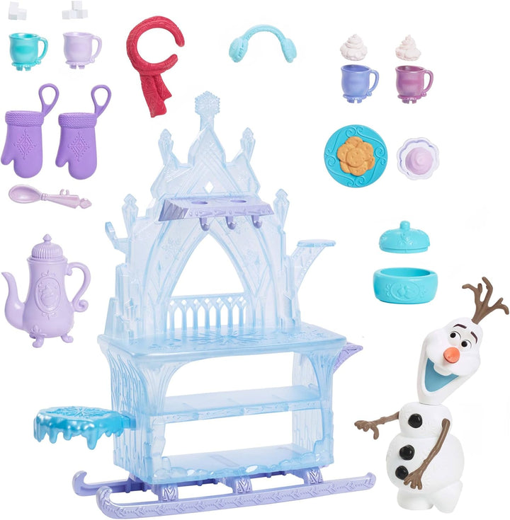 Mattel Disney Die Eiskönigin Olaf-Puppe mit Zubehör, Leckereien-Schlitten mit Olaf-Puppe, Verkaufswa