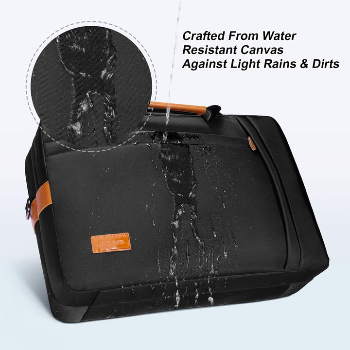 ESTARER Umwandelbar Rucksack Laptoptasche Umhängetasche Herren 17/17,3 Zoll Multifunktions Nylon Tas