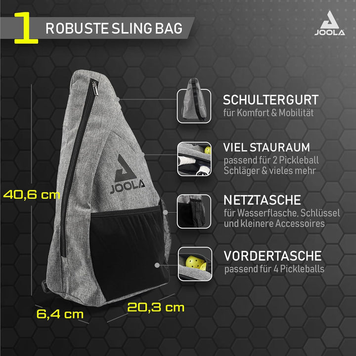 JOOLA Pickleball Essentials Paddle Schläger mit Fiberglas-Oberfläche, Polymer-Kern und USAPA-Zertifi
