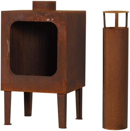 GARDENER 200-3 Gartenkamin Kamin Terrassenofen rostoptik 35x35 cm ***NEU***