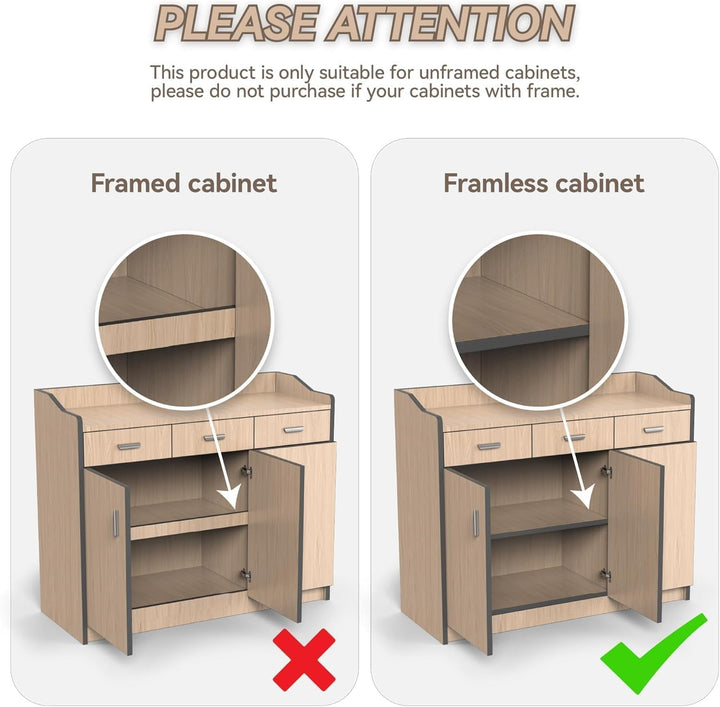 2 Pack erweiterbar Pull Out Cabinet Organizer Adhesive, Peel und Stick Slide Out Schubladen für Küch
