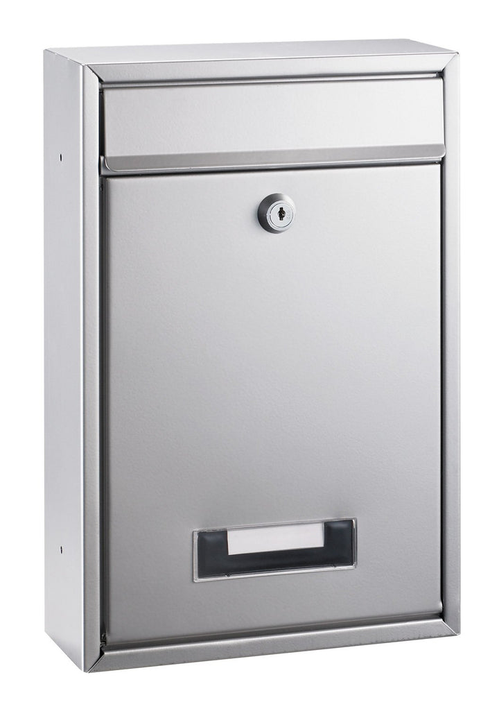 ALCO-Albert 8602 - Briefkasten, silber lackiert, ca. 32 x 22 x 9 cm