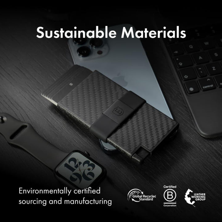 Ekster Carbon Cardholder Smart Wallet gebaut für schnellen Zugriff., Carbon Fiber, Minimalistisch, C