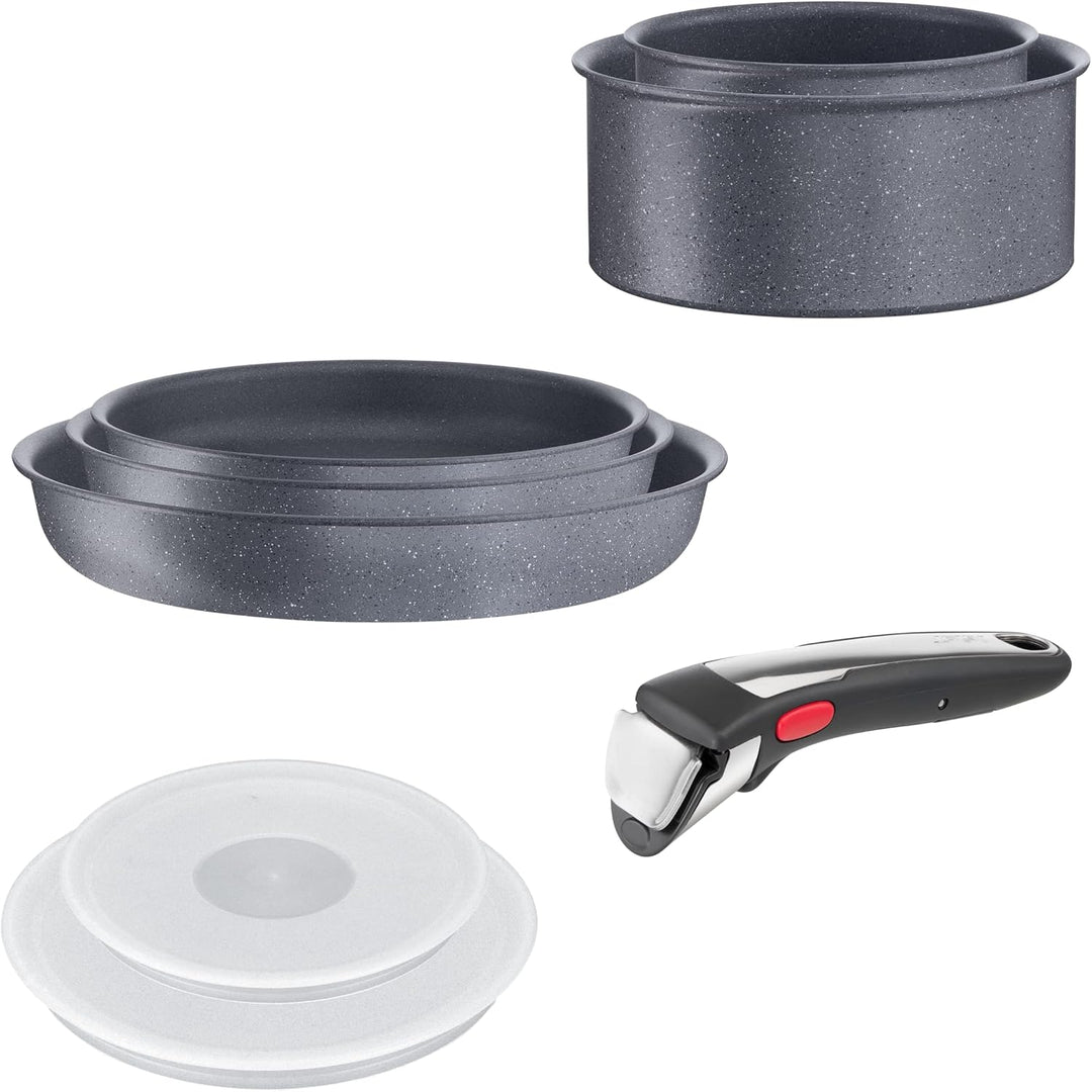 Tefal Ingenio L7669802 Kochgeschirr, 8-teilig, Induktion, Antihaftbeschichtung, stapelbar, Pfannen u
