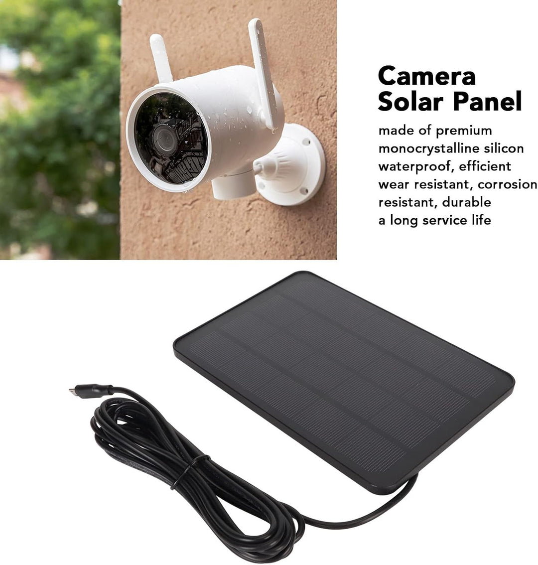 Kamera Solarpanel, IP65 Hocheffizienz 5V 4W monokristallines Silizium -Solarladegerät für Überwachun