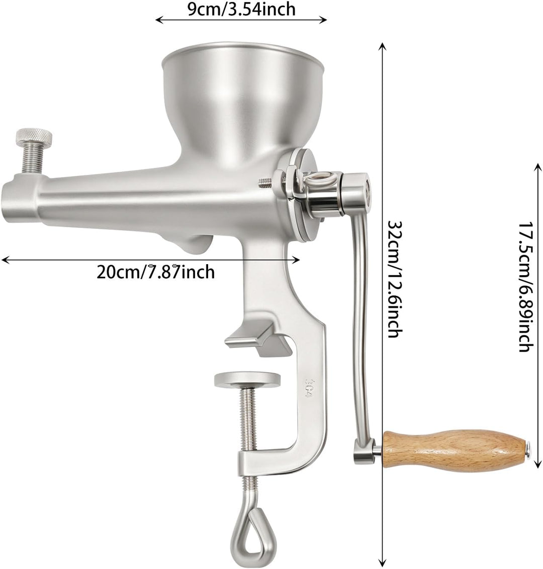 Weizengras Entsafter, Manuelle Saftpresse aus Edelstahl 304 mit Holzgriff, robuste Hand-Entsafter Sa