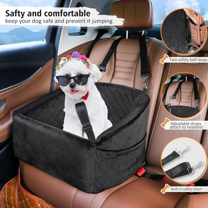 Ejoyous Hunde Autositz, Waschbarer Hundesitz Hundeautositz Sitzerhöhung Hundebett Auto Hundesitzerhö
