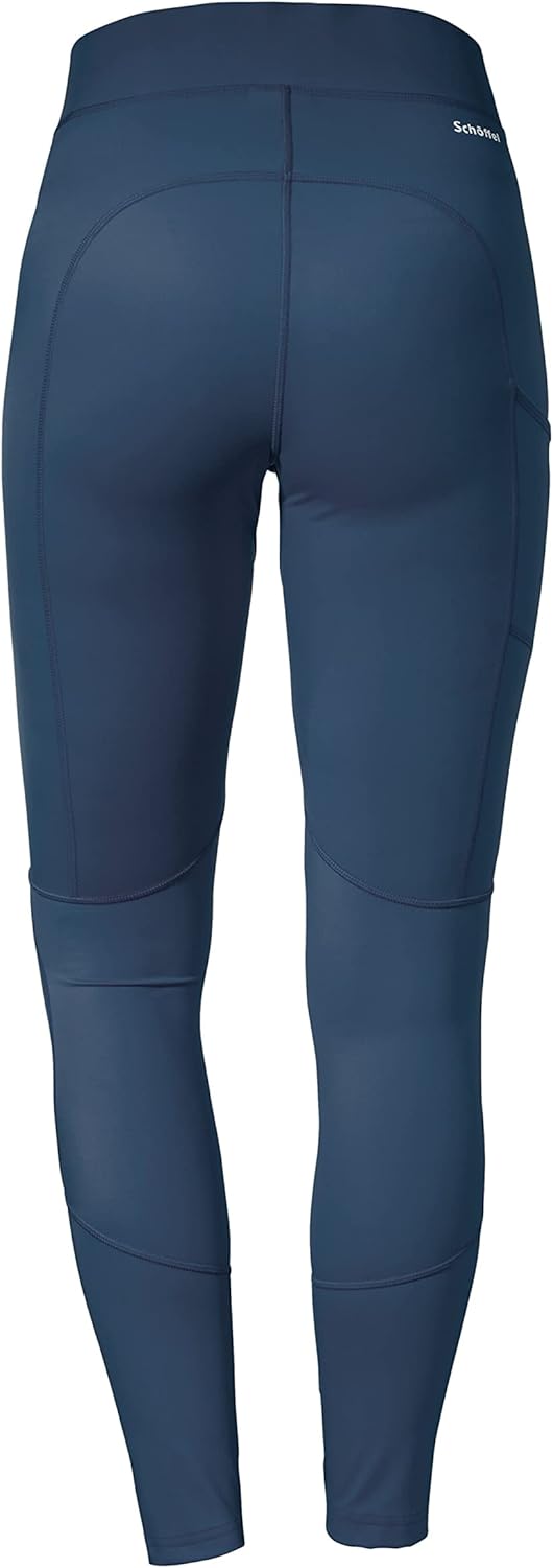 Schöffel Damen Tight Imada L, Wanderleggings mit integrierter Handytasche, Sportleggings mit elastis