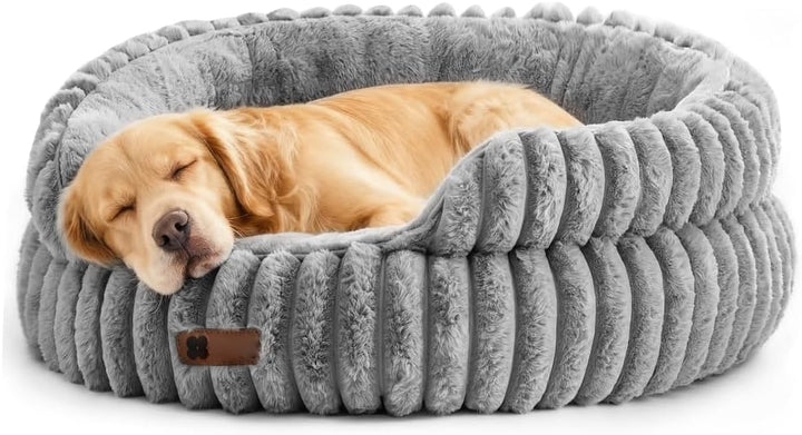 FARYODI Katzenbetten Weiches für Katzen L, Stilvolle Runde Hundebett für Kleine und Mittelgrosse Hun