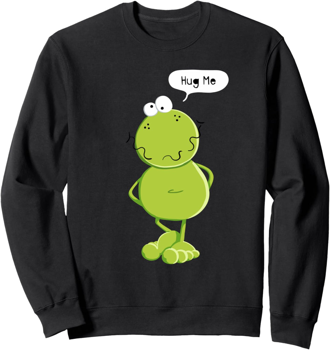 Hug Me Frosch I Fun Froschmotiv I Lustiges Tier Comic Sweatshirt