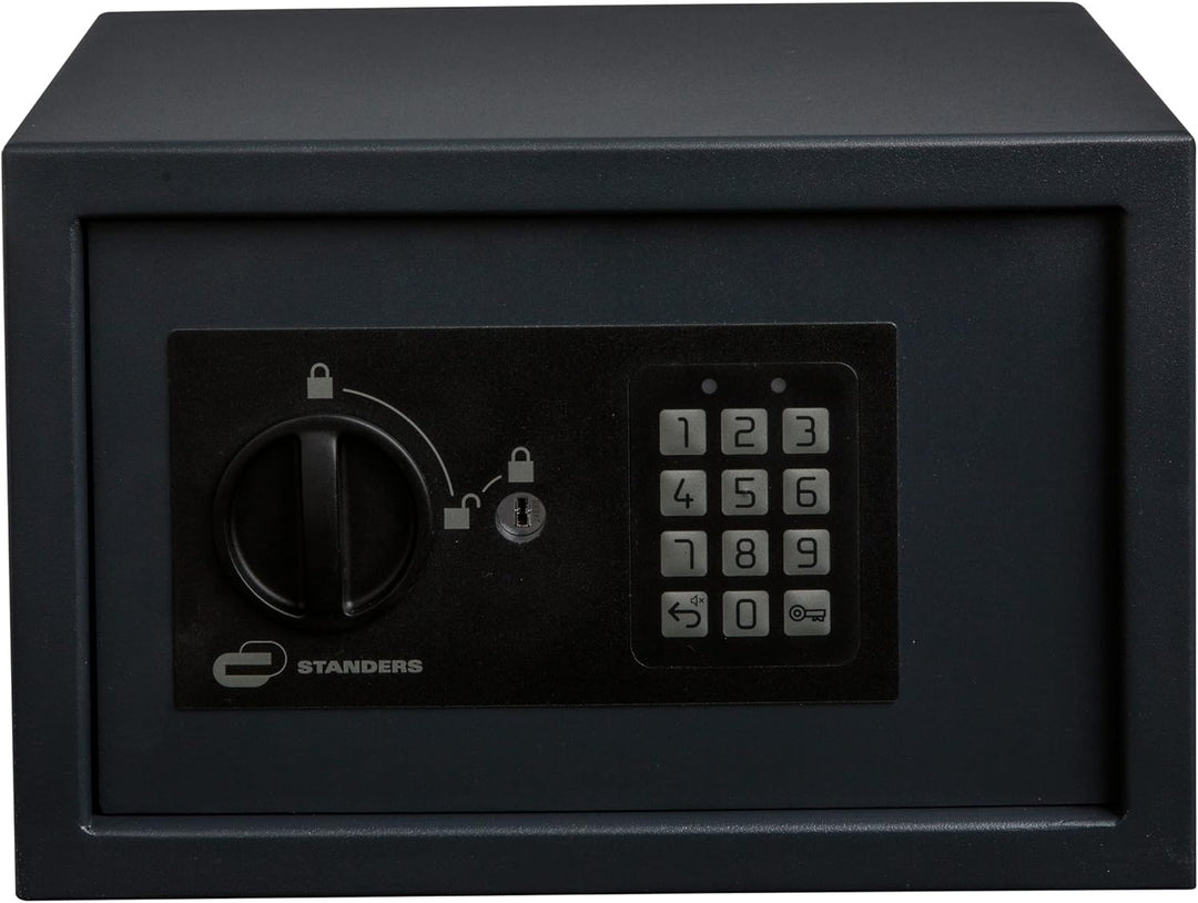 STANDERS - Elektronischer Safe - 9L - 20 x 31 x 20 cm - Wandtresor - Code-Safe - 2 Sicherheitsschlüs