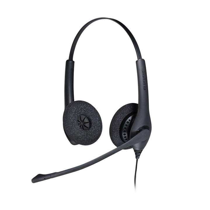Jabra Biz 1500 USB-A On-Ear Stereo Headset - Corded Headphone with Noise-Cancelling Microphone, Cont