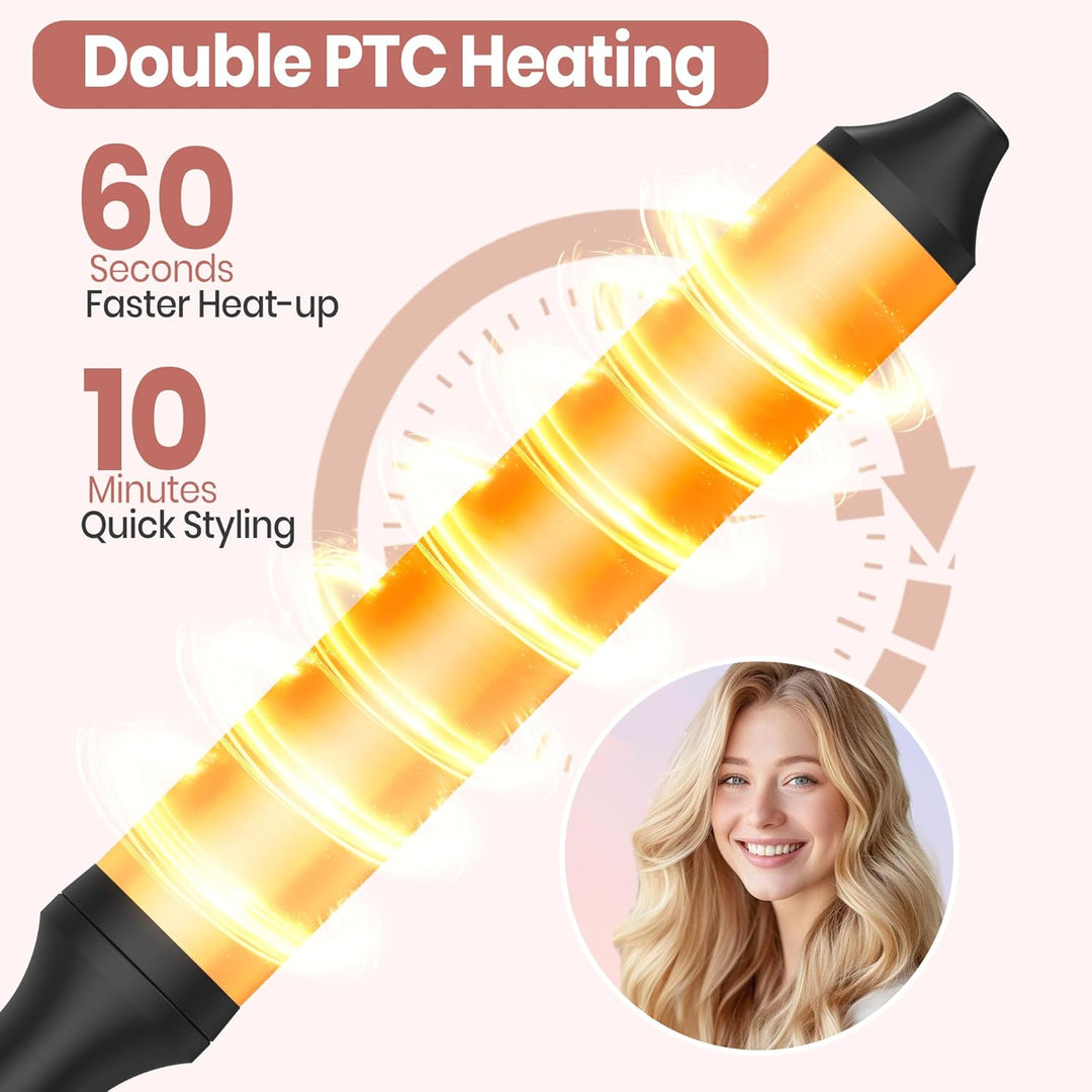 36mm dünner Lockenstab, enge Locken, 110-230 °C für alle Haartypen, Turmalin-Keramikkörper, 30-Sekun