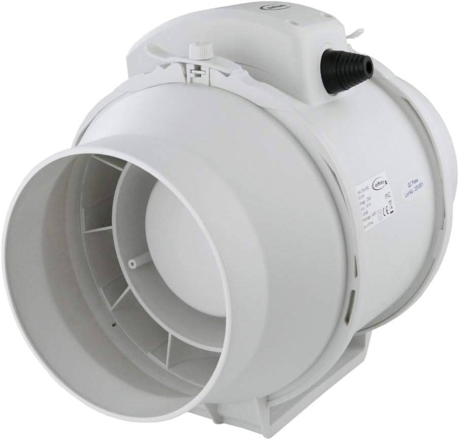 Rohrventilator 200 Kanalventilator Kanallüfter Einschub Rohr Lüfter 3Stufen 0056