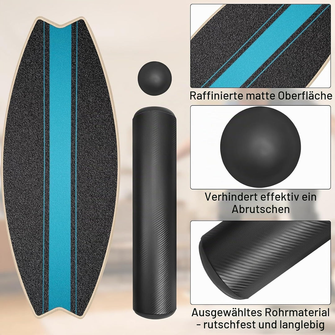 Diesisa Balance Board Erwachsene: 7-in-1 Balance boards Wackelbrett - Holz Balance Board Set Mit Rol