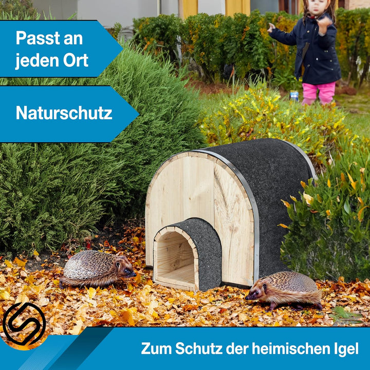 Iglu Igelhaus Winterfest [SCHÜTZT VOR FRESSFEINDEN] - inkl. Dachpappe für optimalen Wetterschutz - P