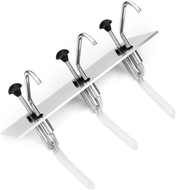 Saucenspender, Sossenspender, Edelstahl, 3 Köpfe, 4 l, Ketchup-Spender, Senfpumpe, schnelle Gastrono