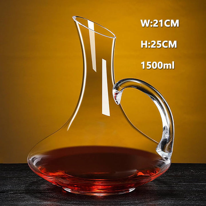 Red Wine Decanter, Glass Carafe Aerator, 100% Lead-Free Crystal Wine Carafe, Unique Wine Aerator Pre