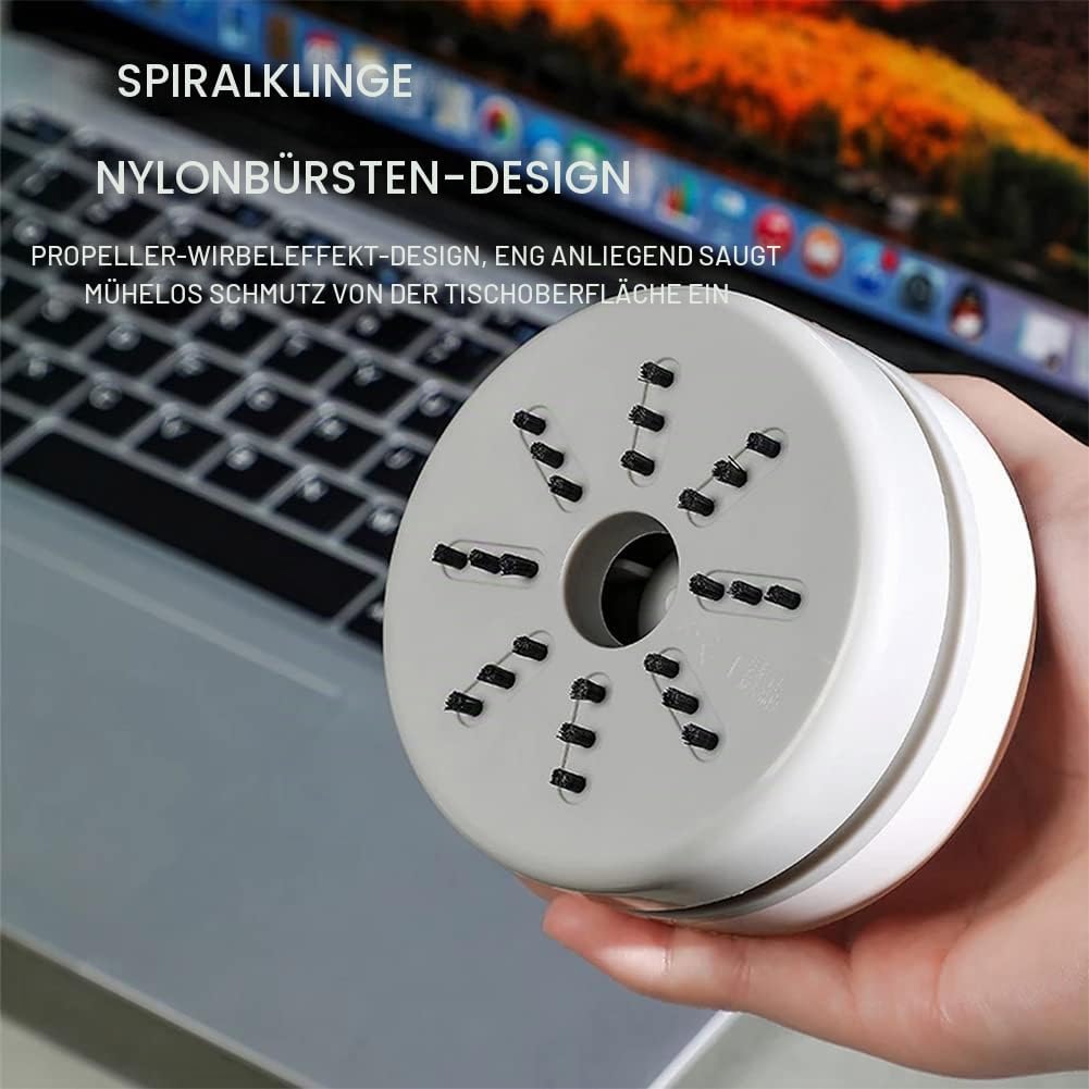 Tischstaubsauger,Tragbar Kabellos Mini Staubsauger USB Wiederaufladbar 360° Drehbar Mini Handstaubsa