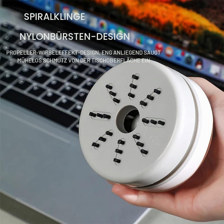 Tischstaubsauger,Tragbar Kabellos Mini Staubsauger USB Wiederaufladbar 360° Drehbar Mini Handstaubsa
