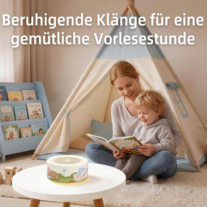 KIPCUSH Weisses Rauschgerät mit 30 High-Fidelity-Soundtracks, Sound-Maschine für Babys, Erwachsene,