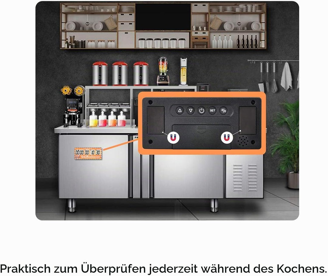 Jayron Retirement Timer 9.999 Tage Digitale Countdown-Uhr Laute Alarme,Magnet Adsorption Stoppuhr Ti