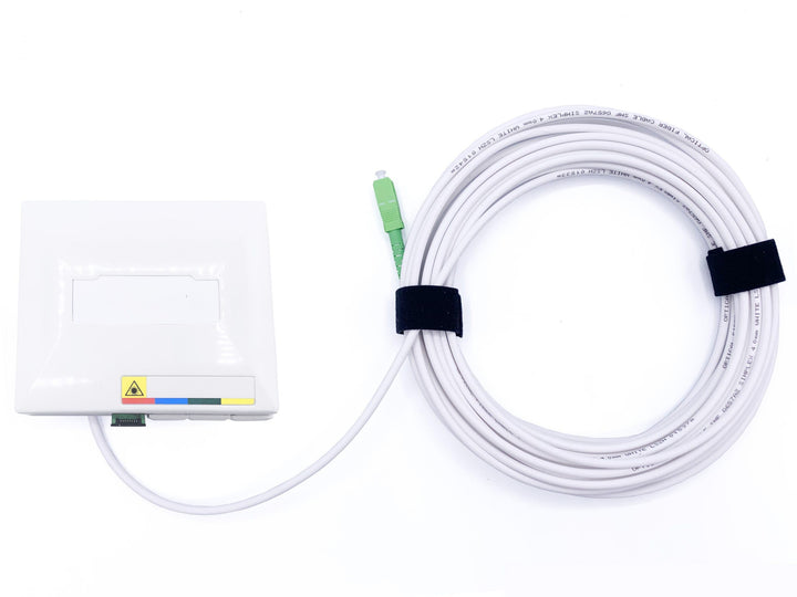 Elfcam® - 7m Glasfaser-Kabel SC/APC auf SC/APC Stecker mit Glasfaser-Abschlusspunkt (G-BOX Abschluss