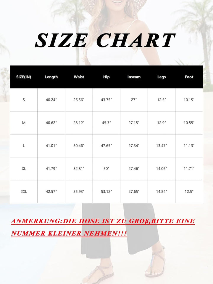 Famulily Leinenhose Damen Sommer Weites Bein High Waist Palazzo Freizeithose Stoffhose Yogahose Mit