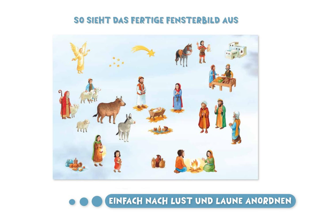 Die Weihnachtsgeschichte. Ein Folien-Adventskalender zum Vorlesen und Gestalten eines Fensterbildes