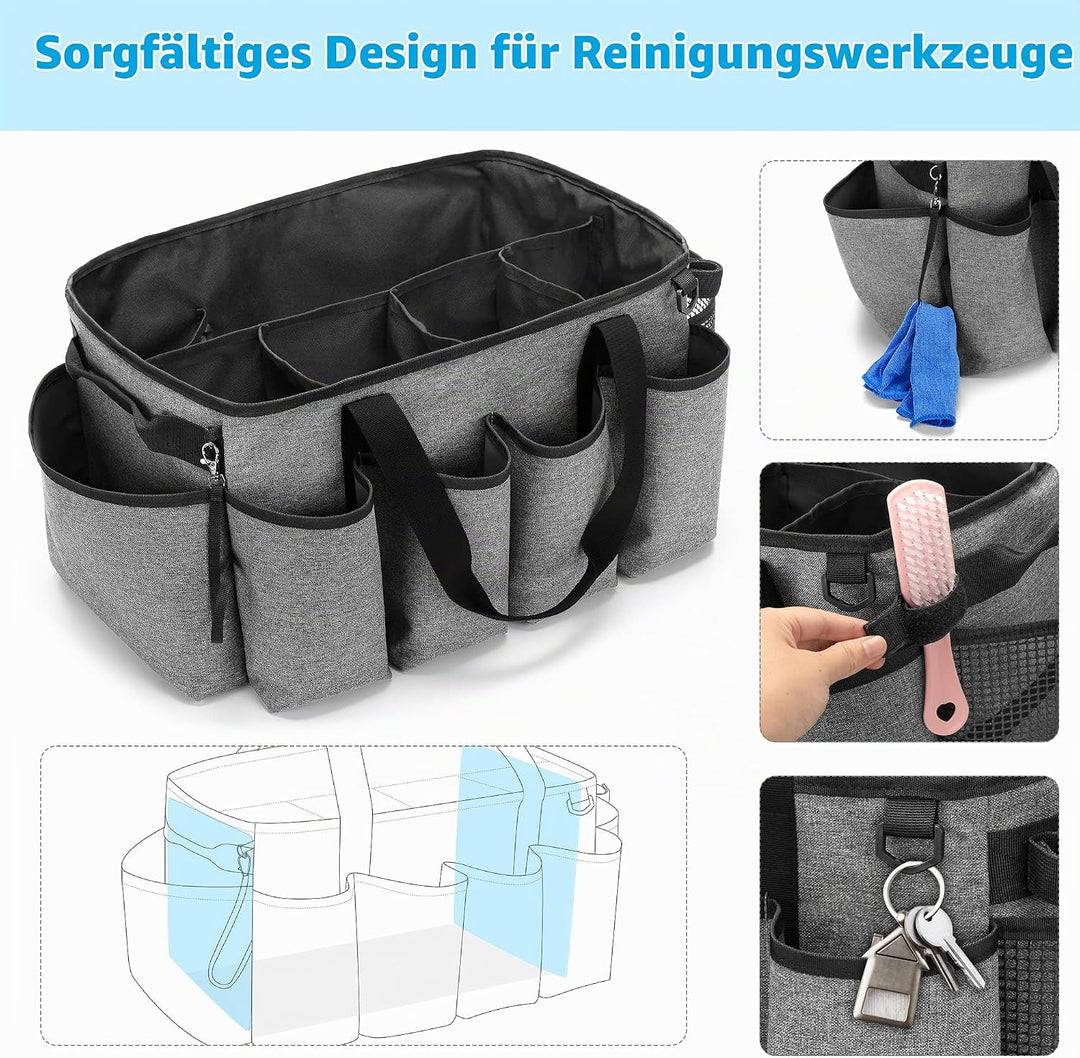 HODRANT Extra Grosser Reinigungs Caddy Organisator, mit Stabilem Pad &amp; Griffen, Reinigungs Aufbewahr