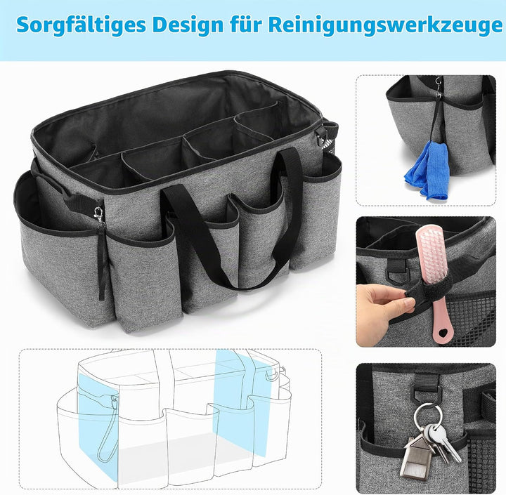 HODRANT Extra Grosser Reinigungs Caddy Organisator, mit Stabilem Pad &amp; Griffen, Reinigungs Aufbewahr