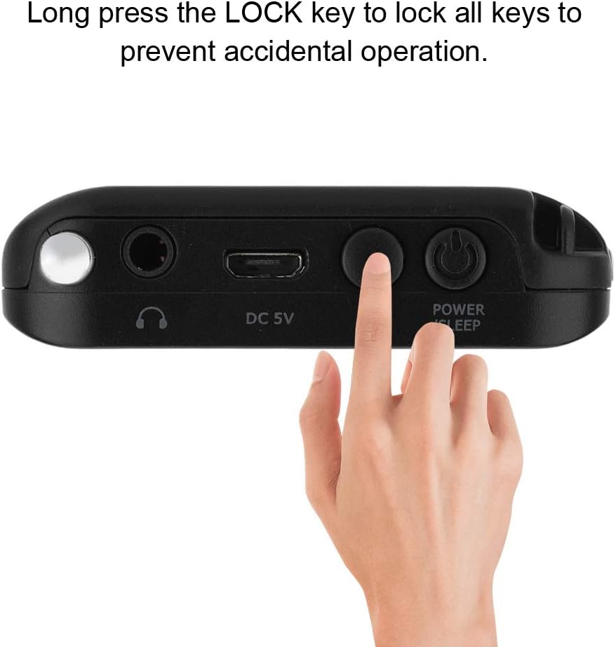 Tragbares Digitales AM FM Radio 2 Band Stereo Taschenradio mit ICD-Bildschirm, Kopfhörer