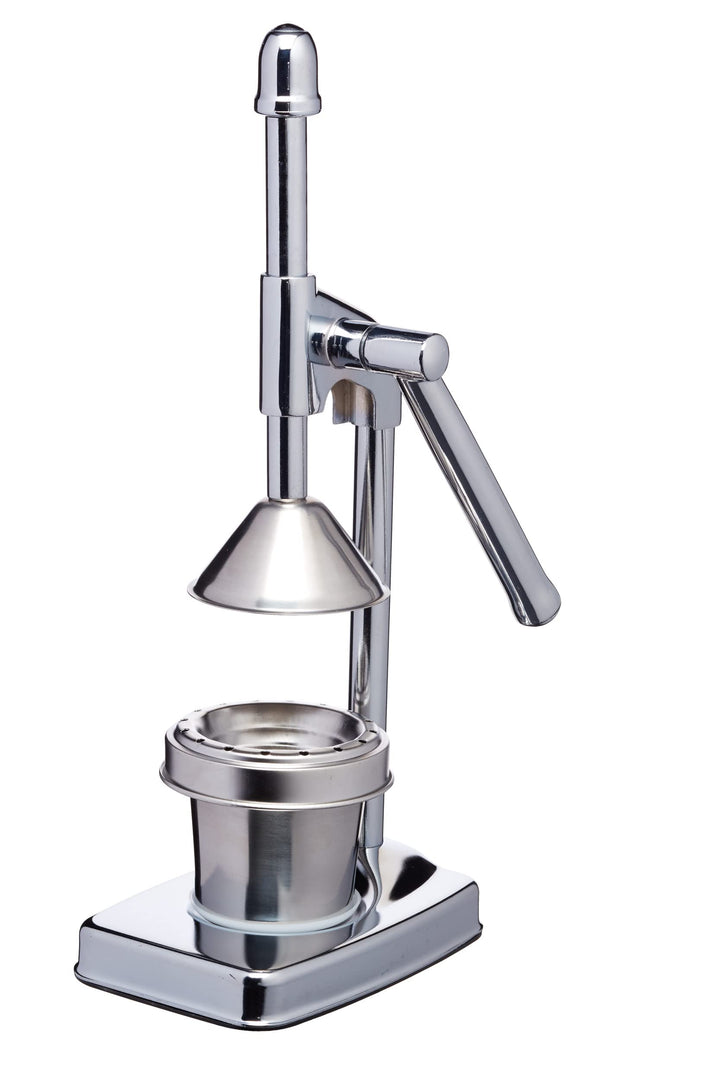 masterclass KitchenCraft "Deluxe" Saftpresse Edelstahl Manuell, Farbe: Silber, mit Sieb für Kerne un