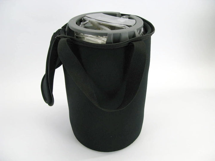 Bierfasskühler 5L aus 5-6mm dickem bestem Neopren mit Tragegriff und Reissverschluss (Schwarz), Schw