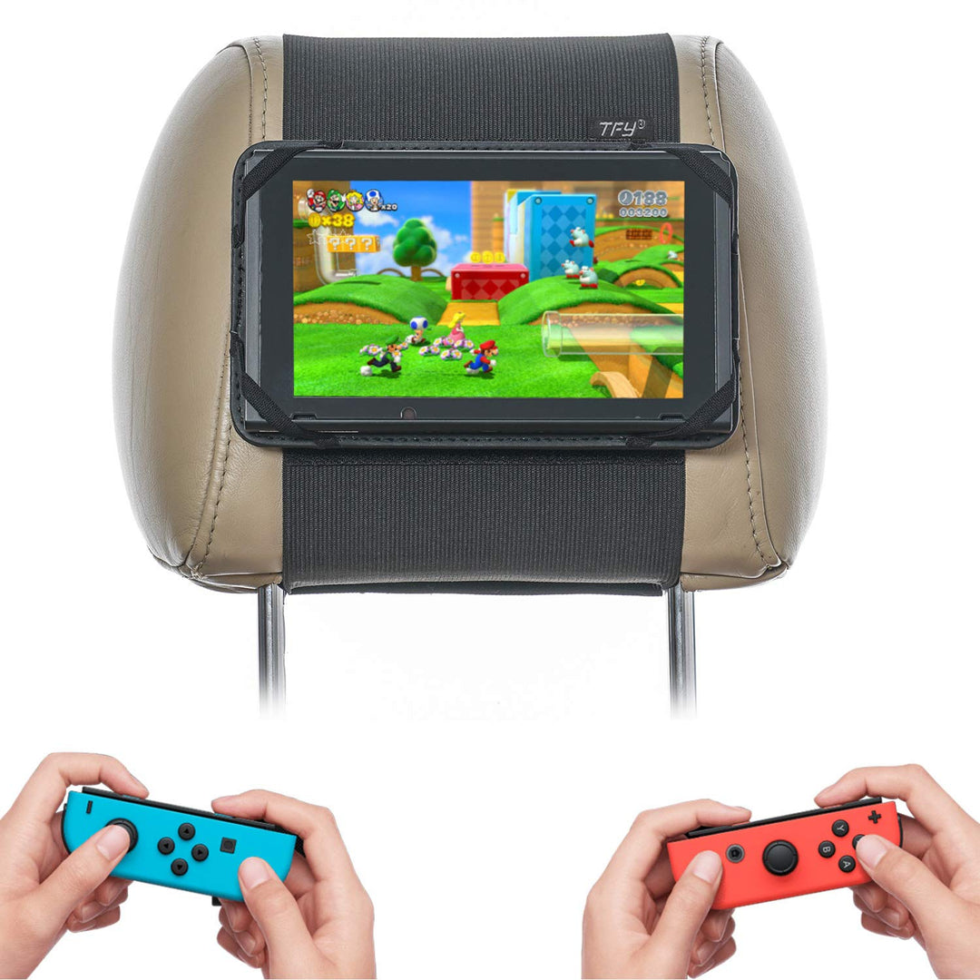 TFY Kfz-Kopfstützenhalterung, Fahrzeug-Halterung, kompatibel mit Nintendo Switch | Kratzfestes Desig