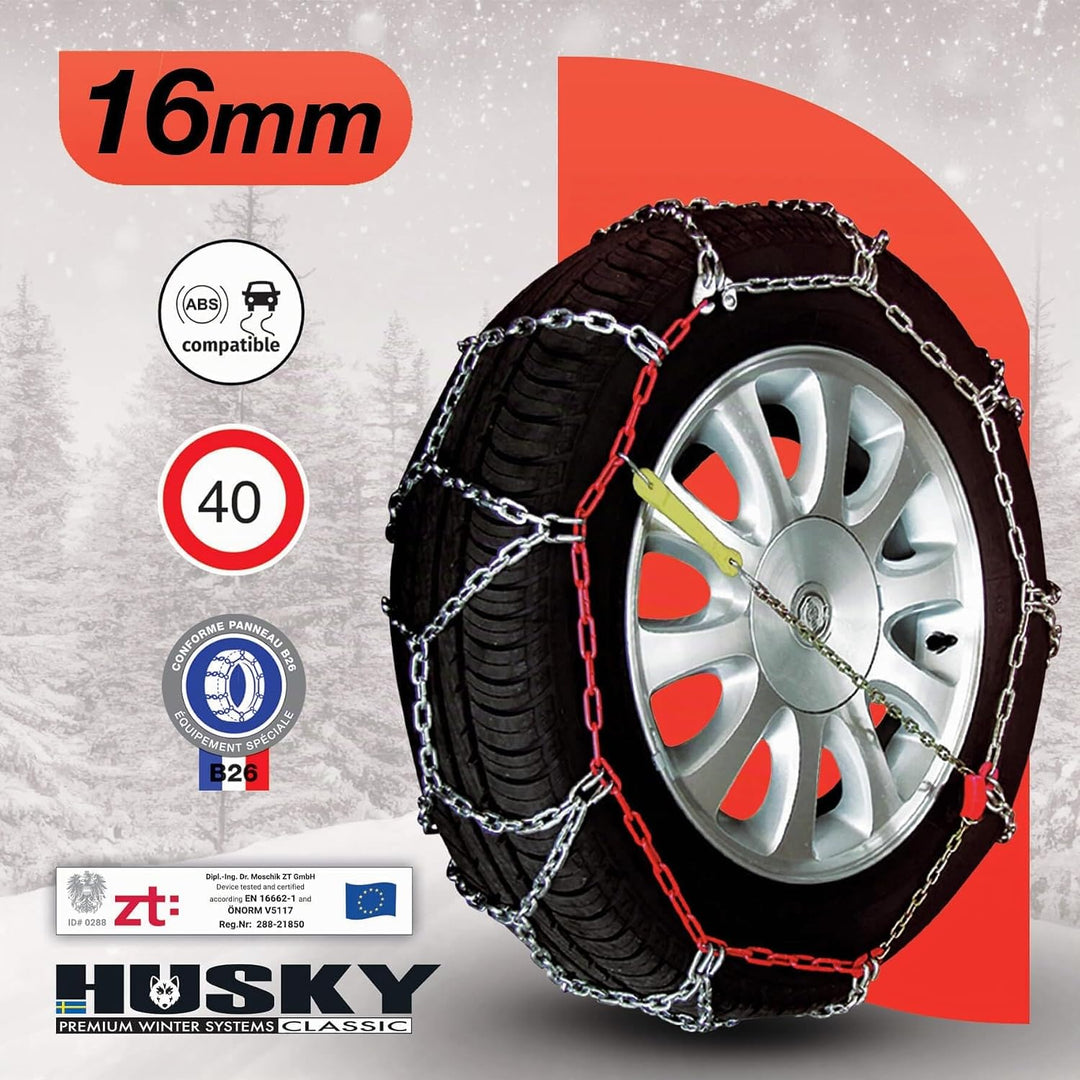 SUMEX HUPR235 4WD Husky Professional Schneeketten 16 mm, HUPR235