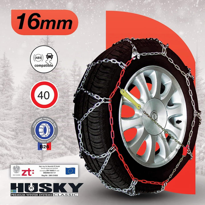 SUMEX HUPR235 4WD Husky Professional Schneeketten 16 mm, HUPR235