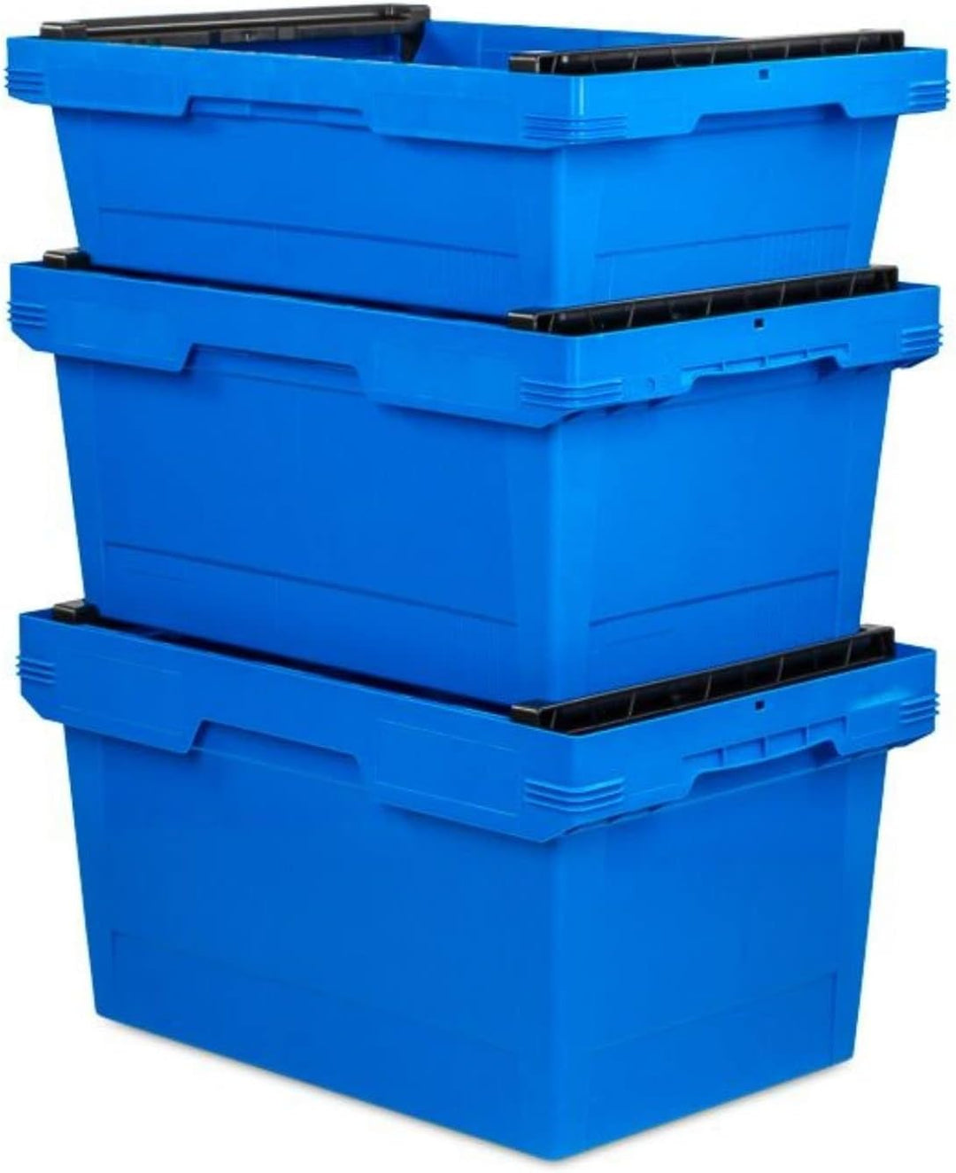 PROREGAL Conical Mehrweg-Stapelbehälter mit Stapelbügel Blau | HxBxT 27,3x40x60cm | 47 Liter | Lager