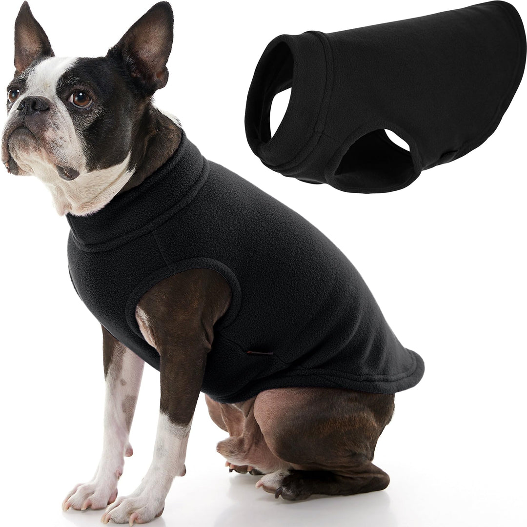 Gooby - Stretch-Fleece-Weste, Pullover, Fleece-Weste, Jacke, Pullover für Hunde, Schwarz, Grösse XL