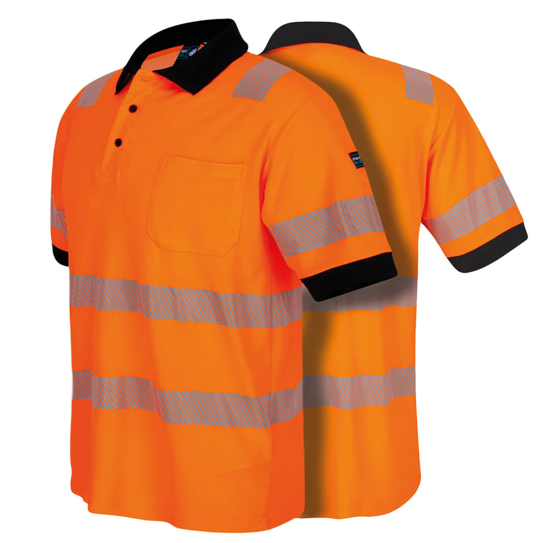 PRO FIT Warnschutz Poloshirt - EN ISO 20471 - UV-Schutz 40+ - Atmungsaktiv - Nachhaltiger Lyocellmix