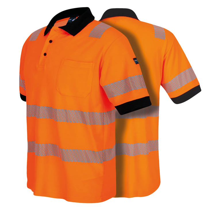 PRO FIT Warnschutz Poloshirt - EN ISO 20471 - UV-Schutz 40+ - Atmungsaktiv - Nachhaltiger Lyocellmix