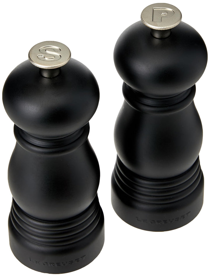 Le Creuset Kleines Mühlenset, Salz- und Pfeffermühle, ABS-Kunststoff, Je 5 x 5 x 12,1 cm, Keramik-Ma