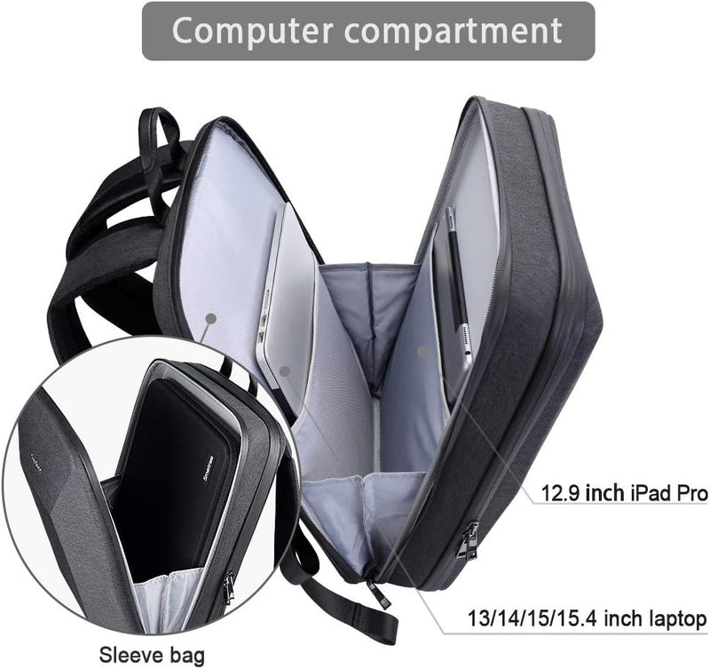 Smatree Laptop-Rucksack für Herren, Business Reise Rucksack, Laptop-Tasche Kompatibel mit 13 14 15,4