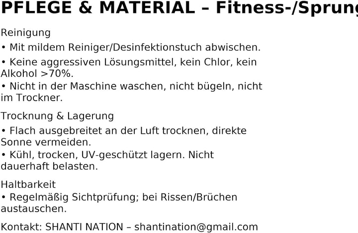 SHANTI NATION - Cardio Mat 95 - kompakte Fitnessmatte (95 x 95 cm) - inkl Tragegurt - ideal zum Seil