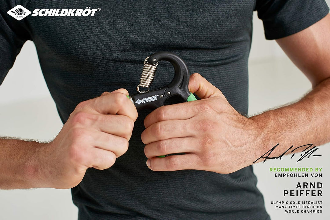 Schildkröt Fitness Handmuskeltrainer Pro, Ökotest "sehr gut", Härtegrad einstellbar, Schwarz-Grün, w