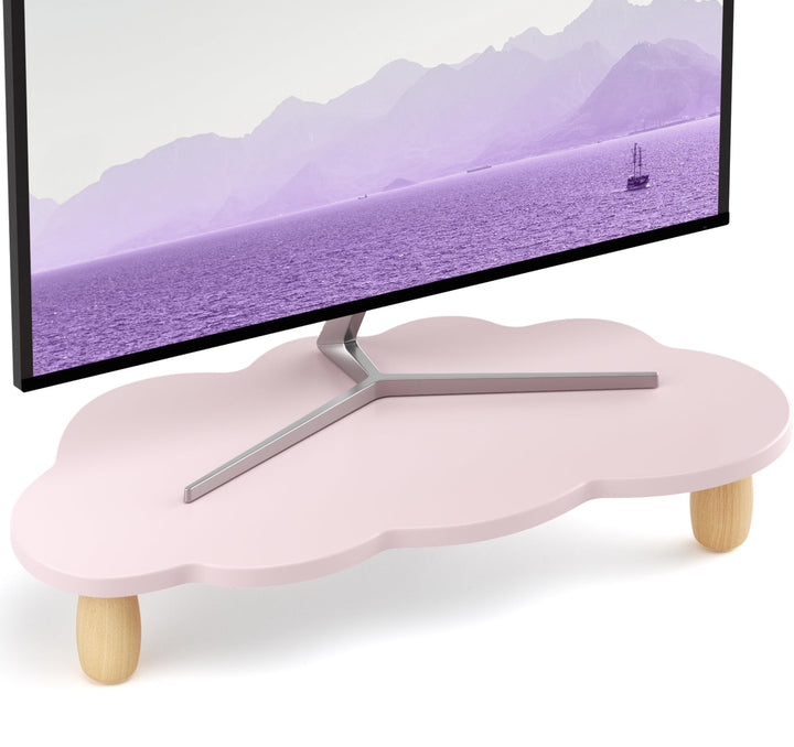 Monitorständer, Wolkenform, Holz, Computer-Monitorständer, Monitorständer, Mehrzweck-Schreibtisch-Or