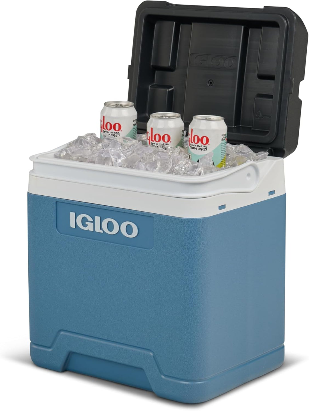 IGLOO IP27 Passiv-Kühlbox 27 L, eisblaue Thermobox, Eisbox für Freizeit, Beruf und Camping 27L, 27L