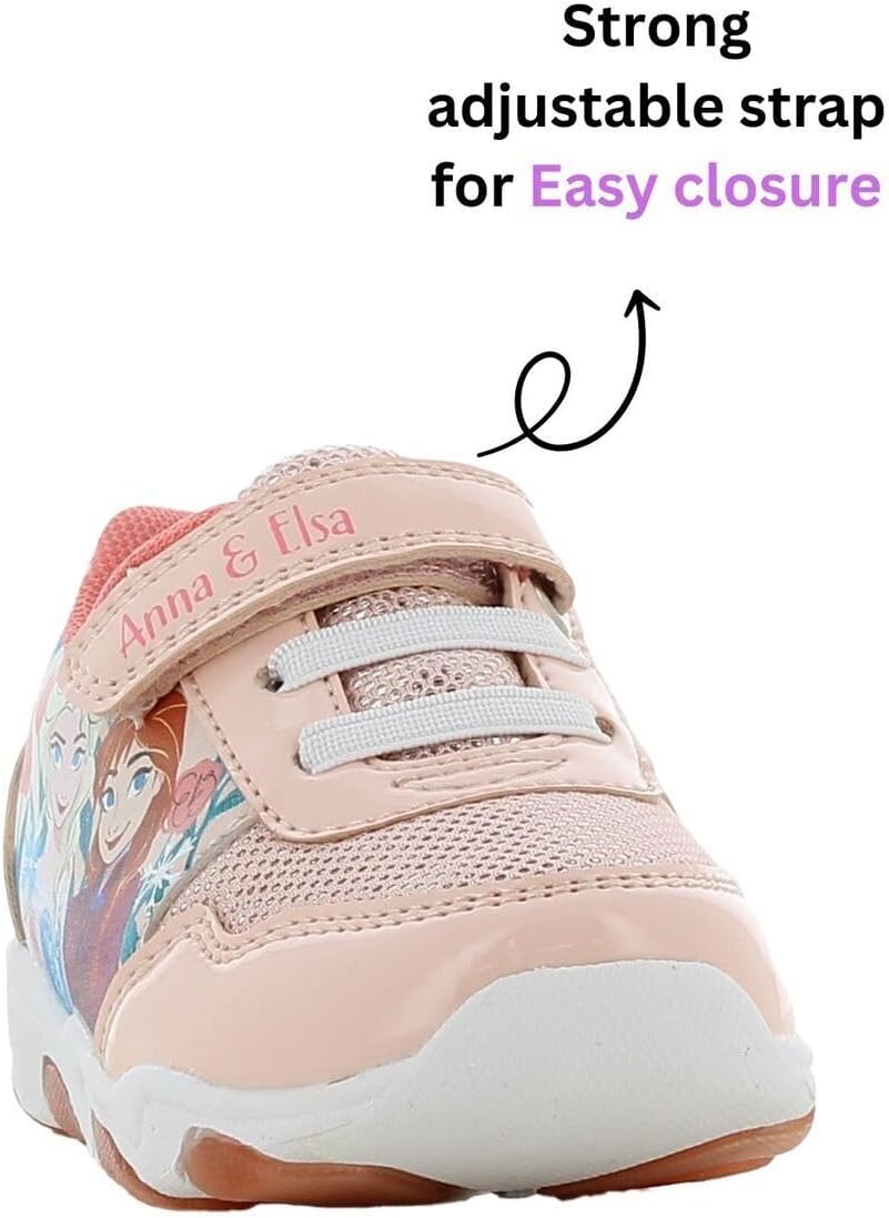 Disney Frozen Schuhe Mädchen 2 bis 8 Jahre, Kinderschuhe mit Anna und ELSA Motiv, Leuchtschuhe Kinde