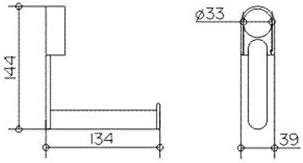 Keuco 34962010000 Toilettenpapierhalter Plan Care zum Einhängen in Stangensystem, verchromt