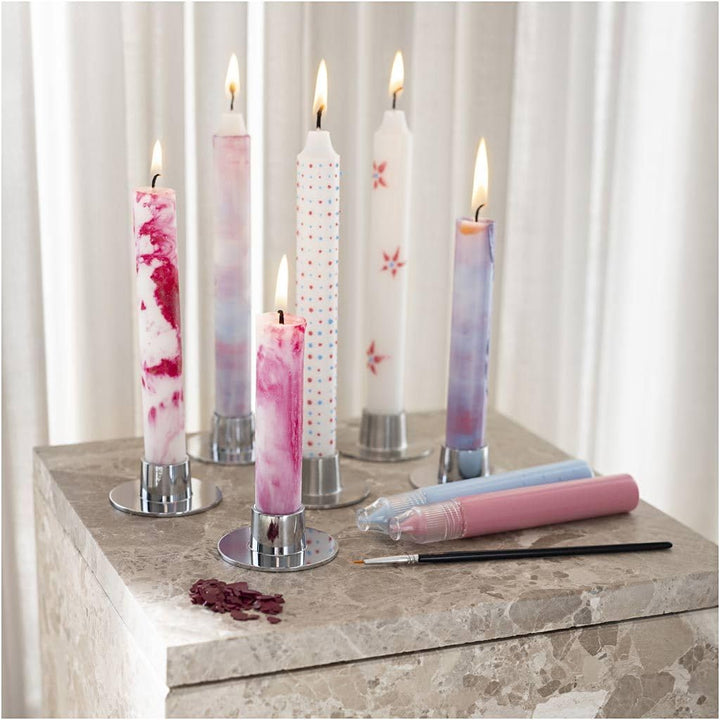 Creativ Bastelset Kerzendeko, weiss, 1 Packung, Mulricolour